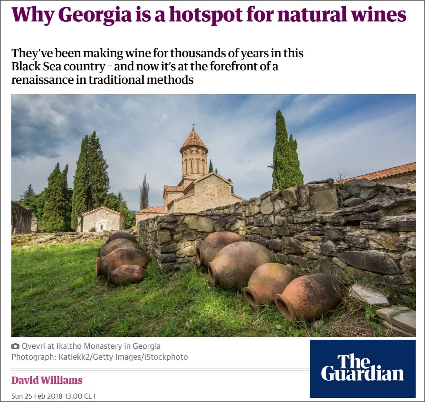 The Guardian about Satrapezo Saperavi